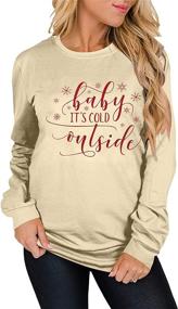 img 4 attached to Women's Christmas Sweatshirts | Funny Santa Graphic Sweaters | Festive Holiday Pullover Tops