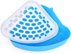 img 2 attached to Mkono Potty Trainer Corner Litter Box: Ideal for Hamsters, Guinea Pigs, Ferrets, Gerbils, and Rats (Random Color)