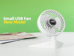 img 2 attached to 🌬️ Viniper Small Desk Fan: Portable, 3-Speed USB Fan with Strong Wind & Foldable Design for Home Office Travel - White