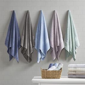 img 1 attached to 🛀 Madison Park Organic 100% Cotton Bathroom Towel Set: Premium Spa Quality, Ultra Absorbent, Quick Dry | Includes Shower, Handwash, and Face Washcloth - Multi-Sizes, Seafoam