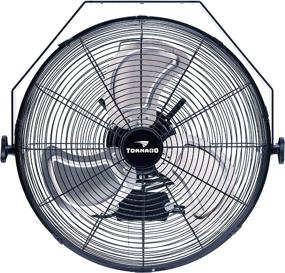 img 4 attached to Tornado 20-Inch High Velocity Industrial Wall Fan - 4750 CFM - 3 Speed - 6 FT Cord - Industrial, Commercial, Residential Use - UL Safety Listed