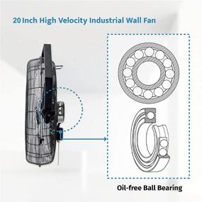 img 2 attached to Tornado 20-Inch High Velocity Industrial Wall Fan - 4750 CFM - 3 Speed - 6 FT Cord - Industrial, Commercial, Residential Use - UL Safety Listed