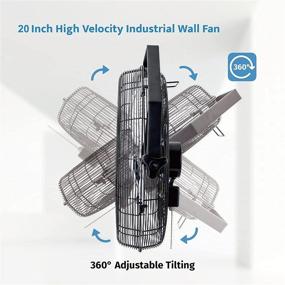 img 1 attached to Tornado 20-Inch High Velocity Industrial Wall Fan - 4750 CFM - 3 Speed - 6 FT Cord - Industrial, Commercial, Residential Use - UL Safety Listed