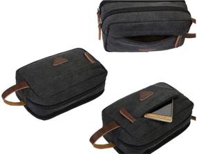 img 2 attached to Tumecos Travel Organizer Bag for Toiletries - Leather & Canvas Accessories