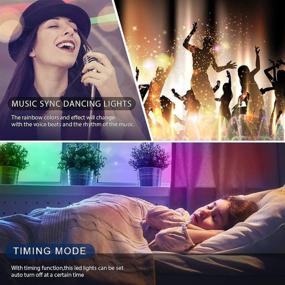 img 3 attached to KORJO Dream Color LED Strip Lights Music Sync, 32.8ft with RF Remote Control - 12V 300 LEDs Color Changing Rope Lights Kit - Flexible Music Lights for Bedroom, Home Lighting, Bar, Party Decoration