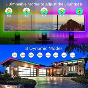 img 2 attached to KORJO Dream Color LED Strip Lights Music Sync, 32.8ft with RF Remote Control - 12V 300 LEDs Color Changing Rope Lights Kit - Flexible Music Lights for Bedroom, Home Lighting, Bar, Party Decoration