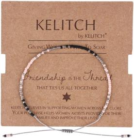 img 3 attached to 📿 KELITCH Mixed Beaded Strand Bracelets: Woven Braided Charm Friendship String Bangles, Adjustable for Women and Girls - Enhancing SEO