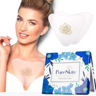 pureskin chest wrinkle pads - 4 pack: effective silicone patches for chest wrinkles, decollete anti-wrinkle reusable pads logo