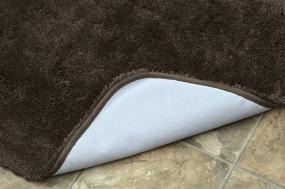 img 2 attached to 🚿 Garland Rug 3-Piece Finest Luxury Ultra Plush Washable Nylon Bathroom Rug Set in Chocolate: Stylish and Easy to Clean!