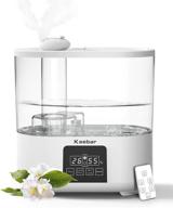 keebar white large room bedroom humidifier – 3.5l cool mist ultrasonic air vaporizer for baby room plants with customized humidity and auto mode. includes ultra-quiet sleep mode, remote control. logo