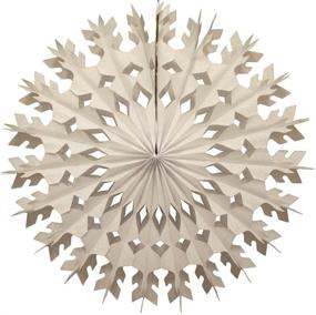 img 1 attached to 6-Piece White Tissue Paper Snowflakes by Devra Party, 15-22 Inch