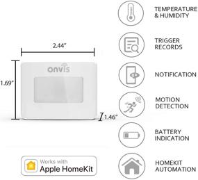 img 2 attached to 🏡 Onvis Smart Homekit Motion Sensor: Indoor Hygrometer & Thermometer for Home Automation - Bluetooth Connectivity, No Hub Required