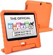 📱 cooper dynamo orange rugged kids case for samsung tab 4 10.1, tab 3 10.1 - protective cover with stand, handle - sm-t530 t531 t535, child proof logo