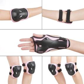 img 1 attached to 🛹 PEEPYPET Kids Knee Pads Set - 6 in 1 Protective Gear for Skateboarding, Roller Skating, Scooter, Bicycle - Knee Pads, Elbow Pads, Wrist Guards