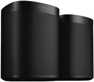 🔊 enhanced sonos one - smart speaker with alexa voice control built-in. compact and powerful two room set in black. logo