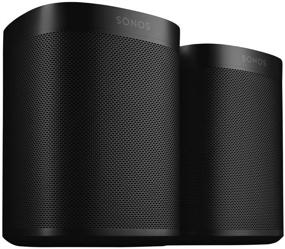 img 4 attached to 🔊 Enhanced Sonos One - Smart Speaker with Alexa voice control Built-in. Compact and Powerful Two Room Set in Black.
