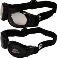🦅 top quality birdz eagle padded motorcycle goggles with multiple lens options for ultimate riding comfort in any weather logo