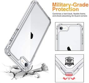 img 3 attached to ESR Air Armor iPhone SE 2020 Case/iPhone 8 Case - Shock-Absorbing, Scratch-Resistant, Military Grade Protection - Hard Polycarbonate + Flexible Polymer Frame, Clear