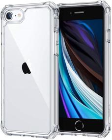 img 4 attached to ESR Air Armor iPhone SE 2020 Case/iPhone 8 Case - Shock-Absorbing, Scratch-Resistant, Military Grade Protection - Hard Polycarbonate + Flexible Polymer Frame, Clear