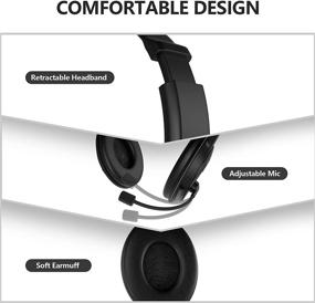 img 2 attached to 🎧 Sumcoo USB Headset Stereo: Lightweight Comfort for Business, Education & Skype; Compatible with Chromebook, PC, Mac, Laptop