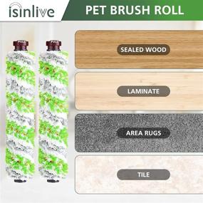 img 1 attached to 🧹 1868 Multi Surface Brush Roll for Bissell CrossWave Vacuum Models | Compatible with #1608683, 160-8683, 1608684 | Includes 3PCS 1866 Filters, 2PCS Pet Brushes, 1 Cleaner Brush