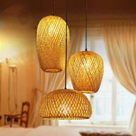 🏮 bamboo lantern pendant lamp: vintage japanese e27 chandelier for stylish ceiling lighting in living room, bedroom, restaurant, and more логотип