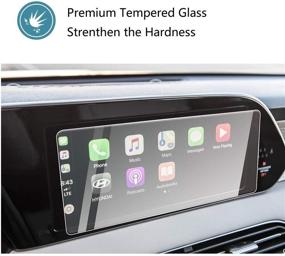 img 1 attached to 📱 Hyundai Palisade 2019 2020 Tempered Glass Screen Protector - 9H Hardness, High Definition, 10.25” Car Center Touch Screen Protection