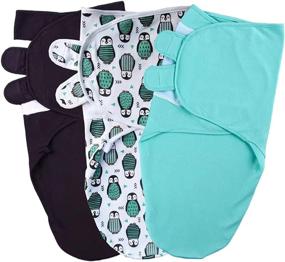 img 4 attached to 👶 Organic Cotton Baby Swaddle Blanket Set - 3 Pack Gelisite Neutral Swaddle Wraps for Newborns, Easy Adjustable Soft Sleep Sack for Infants 0-3 Months (Multi-01)