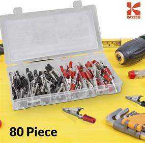 img 2 attached to 🔌 Katzco Alligator Clip Set - 80 Piece Assortment - Insulated Stainless Steel - Lead Clip Test, Electric Multimeter Kit