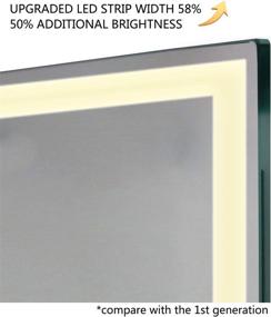 img 3 attached to 🪞 B&C Apollo-E 24x32 Inch LED Lighted Vanity Mirror for Bathroom with High Lumen Commercial Grade Daylight Lights, Makeup Wall Mounted Mirror with Defogger, Plug/Wall Switch Ready, Vertical/Horizontal - Enhanced SEO