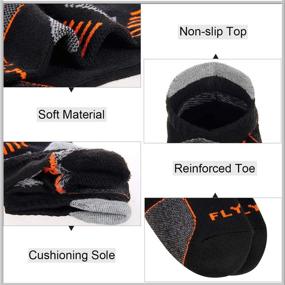 img 2 attached to 🏃 FLYRUN Performance Cushioned Running Socks - 6 Pairs for Athletic Performance