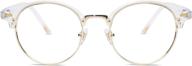 stylish sojos round clear glasses: blue light blocking, anti-eyestrain for women - sj5079 logo