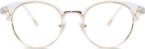 img 4 attached to Stylish SOJOS Round Clear Glasses: Blue Light Blocking, Anti-Eyestrain for Women - SJ5079