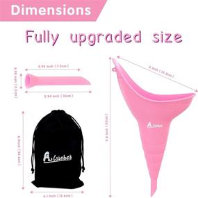 img 3 attached to 🚺 Alsiebzi Female Urination Device: Portable Silicone Urinal for Women Standing Up to Pee - Perfect for Camping and Outdoor Travel!