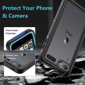 img 1 attached to Waterproof Case for iPod Touch 7/6/5, Full-Body Protection with Shockproof Built-in Screen Protector - BESINPO