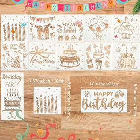 img 1 attached to 🎉 Versatile Birthday Stencils Set for DIY Home Decor, Scrapbooking, and Card Making