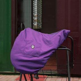 img 2 attached to 🌸 Premium Fuchsia Pink Harrison Howard Waterproof/Breathable Saddle Cover with Fleece-Lining