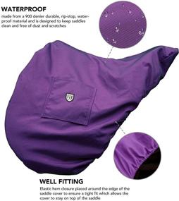 img 3 attached to 🌸 Premium Fuchsia Pink Harrison Howard Waterproof/Breathable Saddle Cover with Fleece-Lining