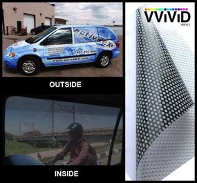 img 1 attached to One Way Perforated Window Vinyl Privacy Wrap Film Roll Decal Sheet 📏 - VViViD Easy-to-Use Air-Release Adhesive (1.5ft x 54 Inch) for Effortless DIY Application