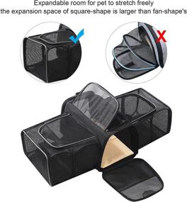 img 1 attached to 🐱 Expandable Cat Carrier: Airline Approved Soft-Sided Pet Travel Bag for Small-Medium Cats & Dogs, 18" x 11" x 11