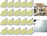 🔆 brishine 20pcs 921 interior led light bulbs for rv, ultra-bright 36-smd 6000k white t10 922 912 194 led bulbs replacement for camper trailer motorhome marine boat indoor dome ceiling lights (12v dc) logo