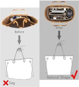 Bag and Purse Organizer with Zipper Top Style for Neverfull MM and GM (More  colors available)