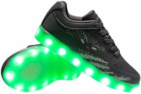 img 4 attached to TOLLN Kids Boys Girls LED Light Up Flashing Sneakers for Children Shoes - Breathable Design