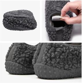 img 2 attached to 👟 Fuzzy Outdoor Closed Boys' Shoes by Okilol Slippers