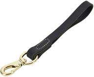 🐾 premium leather short dog leash - 12 inch / 16 inch - ideal for large dog training and walking logo