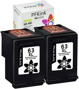 img 4 attached to 🖨️ High-Quality PFKink Remanufactured 63 Black Ink Cartridge Replacement for HP 63 63XL - Compatible with Envy, Officejet, and Deskjet Printers - Pack of 2 Black