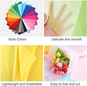 img 2 attached to 🎨 MIAHART Coloured Tissue Paper Bulk - 60 Sheets, 20" x 14" Wrapping Tissue Paper in 20 Assorted Colors - Perfect for Crafting, Floral Arrangements, Birthdays, Parties, Festivals, and Gift Wrapping - Decorative Art Tissue Paper Set of 60