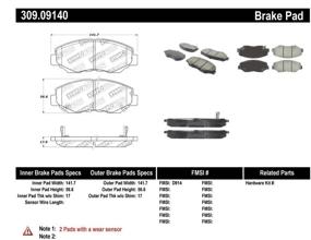 img 3 attached to StopTech 309.09140 Sport Brake Pads Set with Shims and Installation Kit