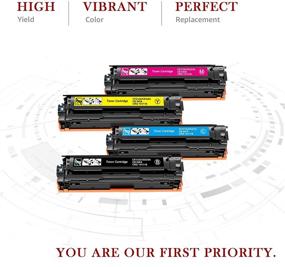 img 3 attached to 🖨️ Toner Kingdom 4-Pack Compatible Toner Cartridges for HP 128A & Canon 131 116 CP1525n CP1525nw CM1415fn CM1415fnw Canon MF8280CW - Black, Cyan, Magenta, Yellow