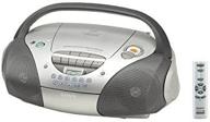 📻 sony cfd-s300 cd radio cassette recorder boombox: a stylish silver audio companion logo